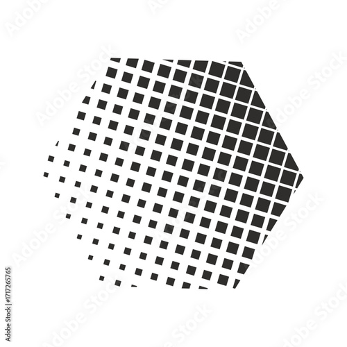 Abstract Geometric Design A Modern Pattern with Pixelated Hexagon Shape for Creative Visuals