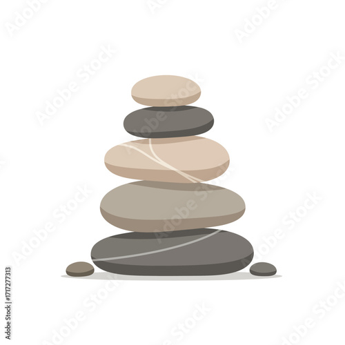 Stacked Stones Zen Garden Design.