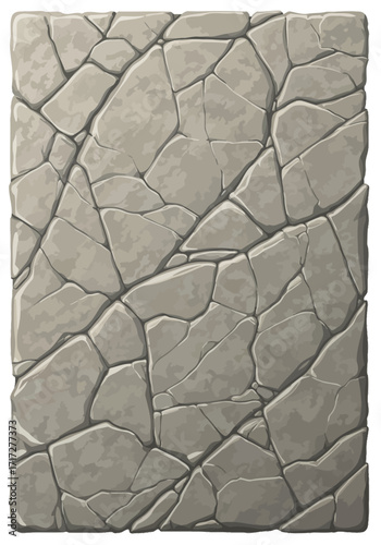 Vector Illustration of a Stone Wall with Irregularly Shaped Blocks.