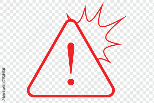 Warning Icon Set Multiple Style Collection. Yellow and black Caution or alert 3d icon on transparent and white background. Attention mark icon with camera angle. Construction icon for safety work 