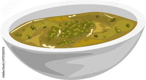 Green Bean Porridge Illustration 