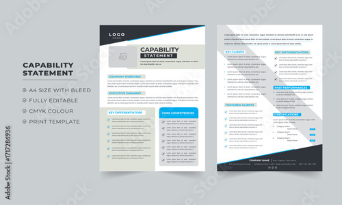 capability statement Template Design for business