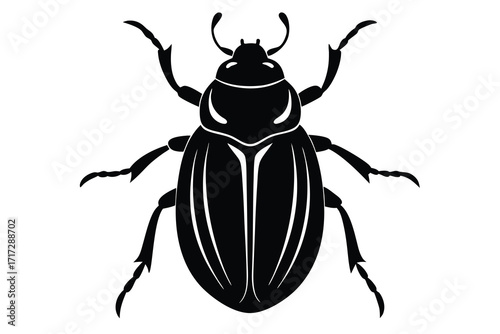 beetle silhouette vector icon design