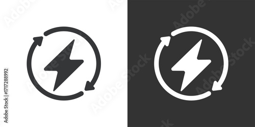 Renewable Energy Icon. Solid glyph series icon