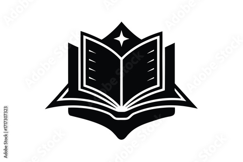 holy book silhouette vector icon design