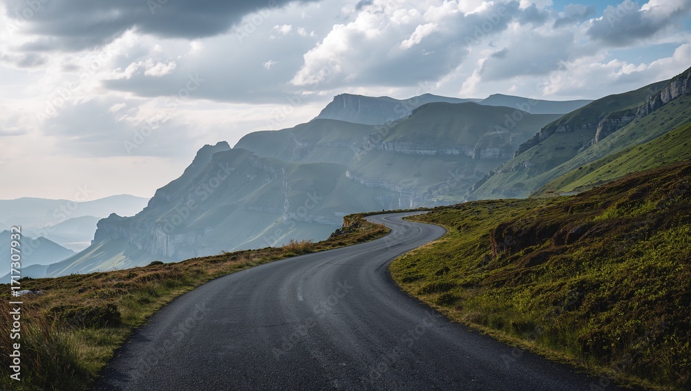 Fototapeta premium Scenic Mountain Road View