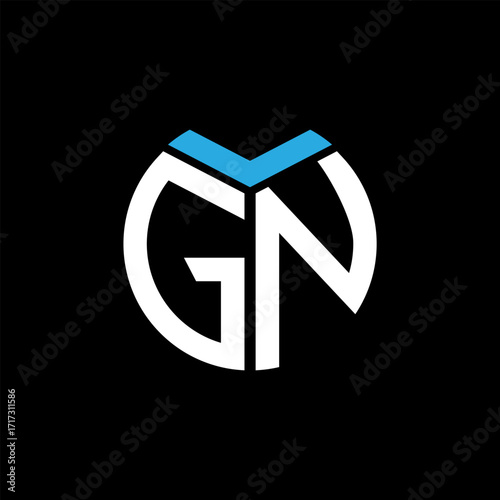 Free Download  GN creative circle letter logo concept. GN letter design. - GFXLoad