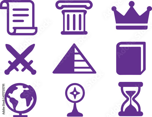history icon set