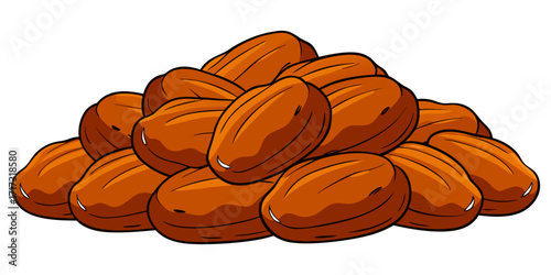 Generate a high-quality, detailed image of an assortment of dried fruits and nuts spread across a wooden surface. Include dates, almonds, walnuts, dried apricots, and prunes, with a natural, rustic fe