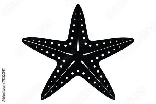 starfish silhouette vector icon design