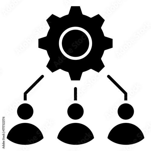 Resource Allocation Glyph Icon