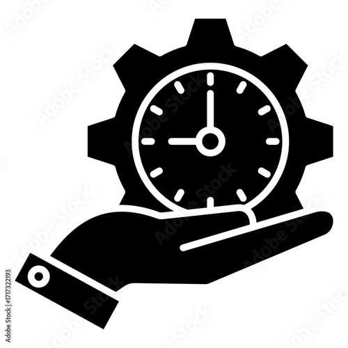 Time Management Glyph Icon