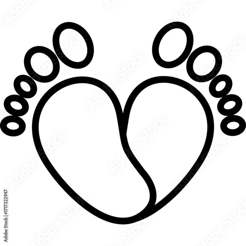 Baby Steps line icon