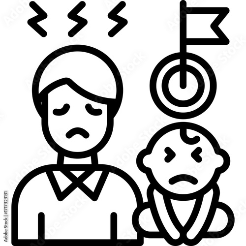 Parenting Challenges line icon