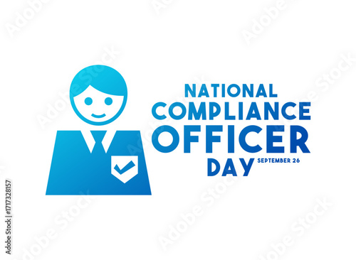 National Compliance Officer Day. September 26. Gradient colors.