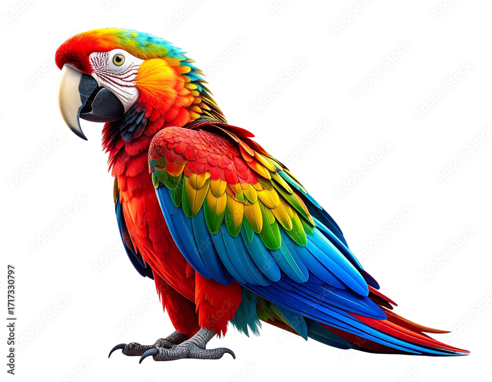 Fototapeta premium Modern Minimalist Parrot PNG