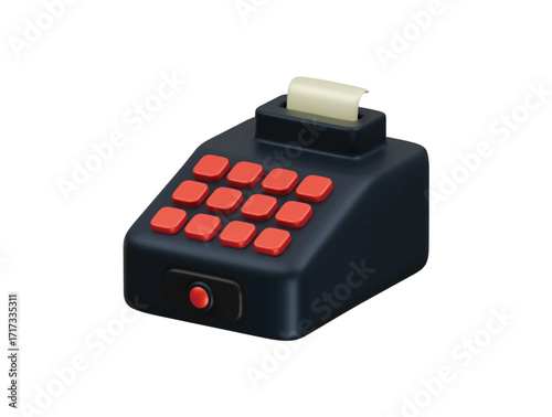 cashier icon 3d illustration render