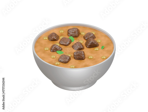 chili con carne icon 3d illustration render