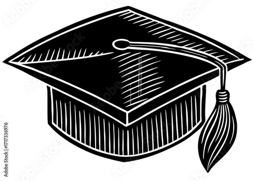 Graduation Cap Silhouette, Academic SVG, PNG