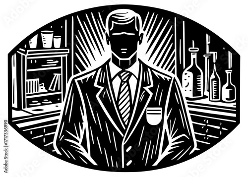 Lab Assistant Silhouette, Science SVG, PNG