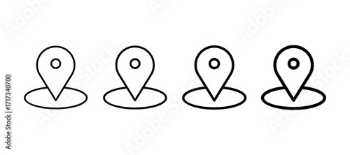 Location Multiple Line Icon Element