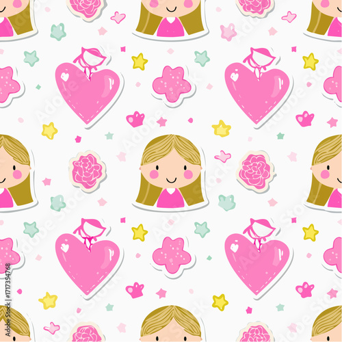 seamless pattern with hearts