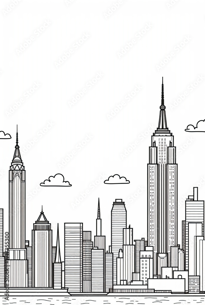 Fototapeta premium new york city illustration