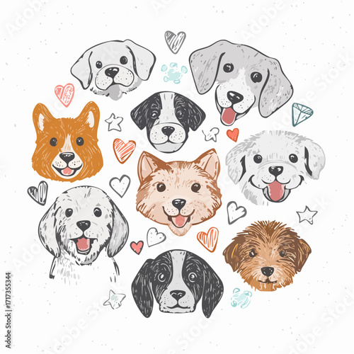 set of puppies