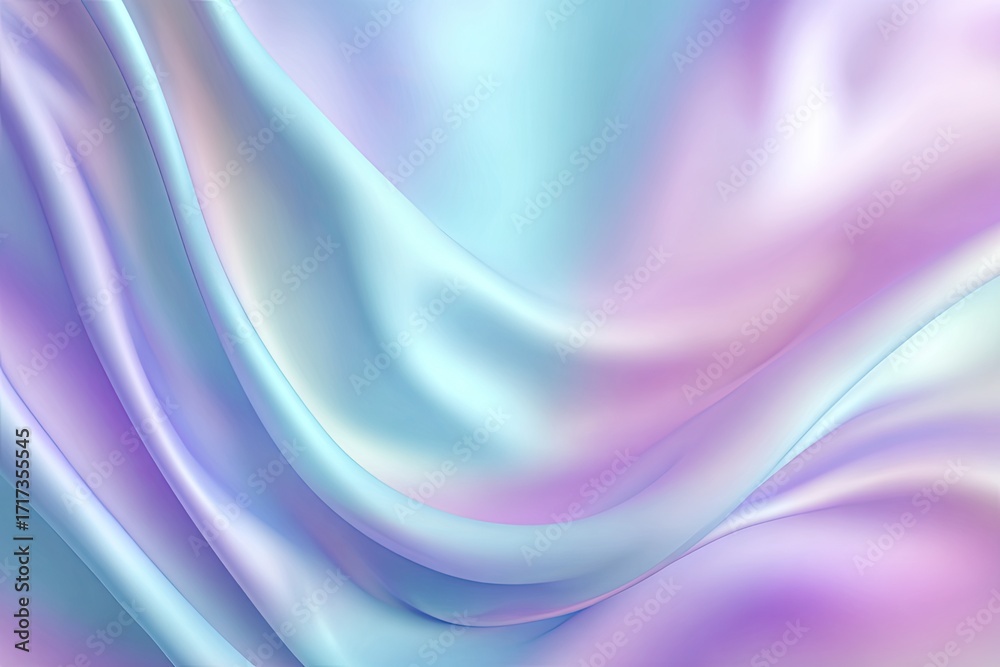 Obraz premium Flowing iridescent pastel silk