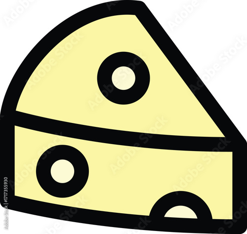 a slice of swiss cheese icon