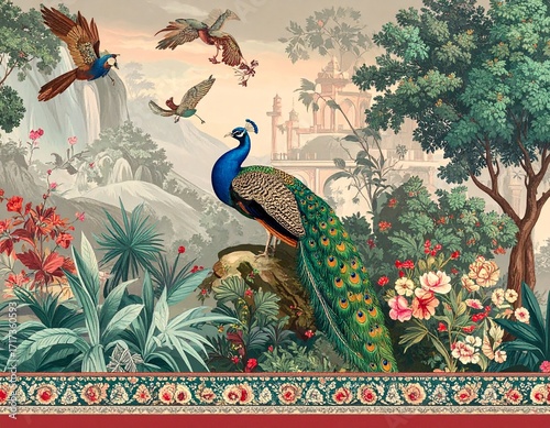 peacock in the garden