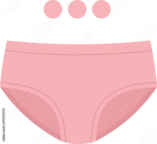 Elegant pink bikini bottom and matching top accents for summer beach fashion vector