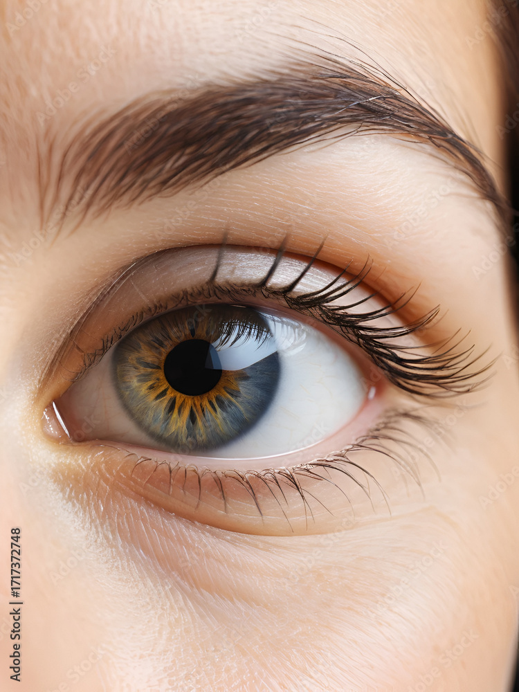 Naklejka premium Macular degeneration is a medical condition which may result in blurred or no vision in the center of the visual field.