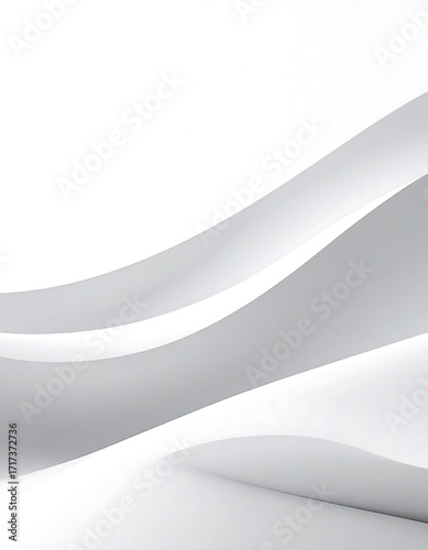 Abstract White Curves Design.