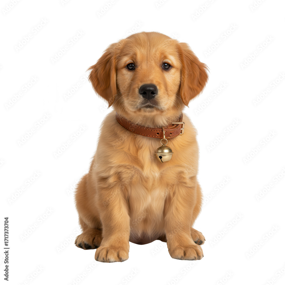 Fototapeta premium Golden Retriever Puppy Portrait Isolated on White