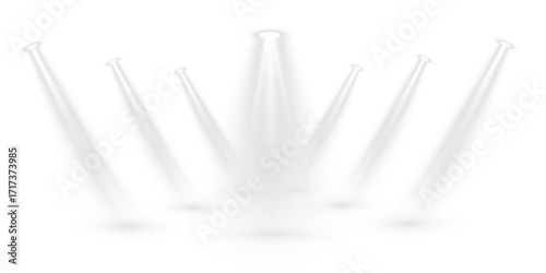 Club Stage Light Featuring Glittering White Projection, Glistening Glow, and Festive Interior Illumination for Party or Show Concepts