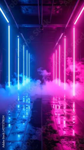 Neon Lights Corridor.