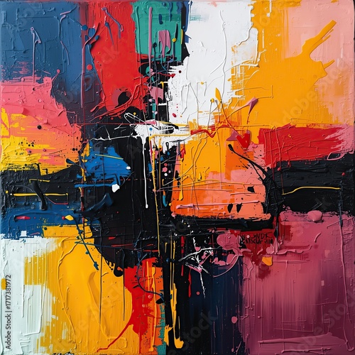 Brushstrokes of Fluid Colorfield Emotions