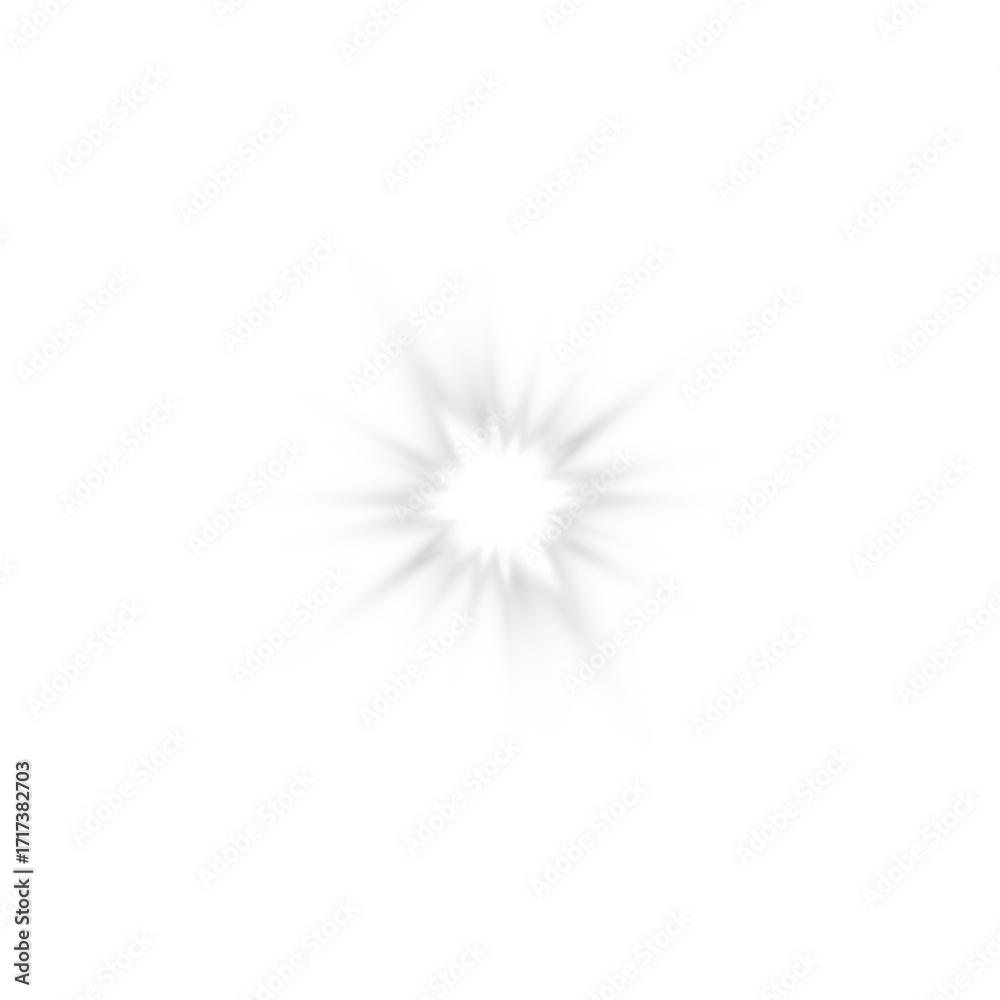 Naklejka premium Glowing White Star Light Sparkle with White Shine and Flare Effect, Starlight Glow Overlay for Magical and Radiant Design Elements