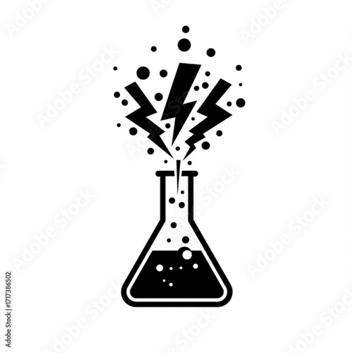 Exploding Chemistry Flask Vector Illustration Science Experiment Concept