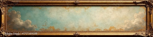 Classic ornate frame showcasing a faded photograph , graphic, background, white