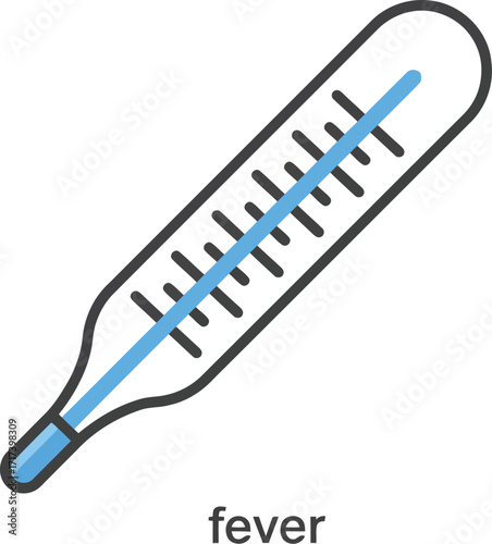 Medical thermometer illness diagnosis healthcare vector