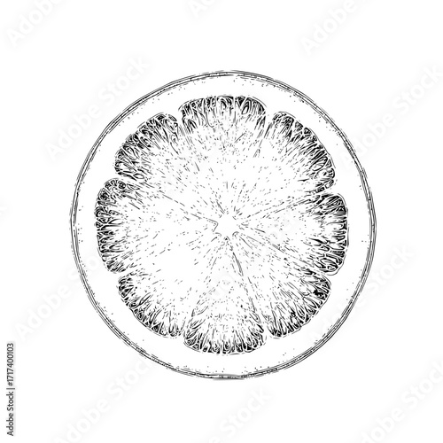 Radial burst pattern with a central dark circle and radiating lines creating a starburst effect design