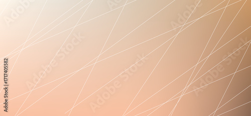 A modern abstract background showcases a gradient blend of light peach and tan colors with a pattern of dynamically arranged white lines creating an elegant, minimalist design