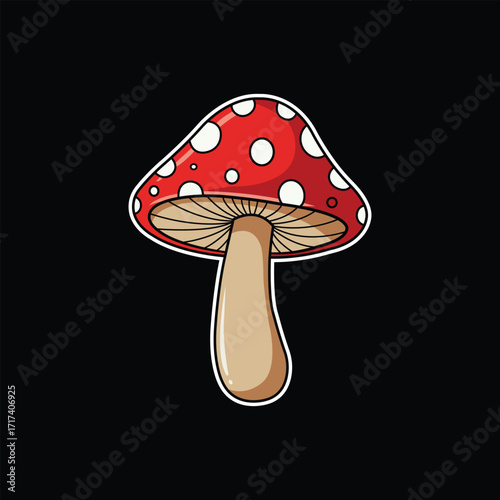 vector illustration of mushroom 