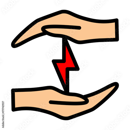 Energy Saving Vector Filled Icon Design