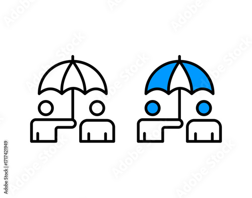Insurance and Social Safety Support Icon,Care, Security and Protection