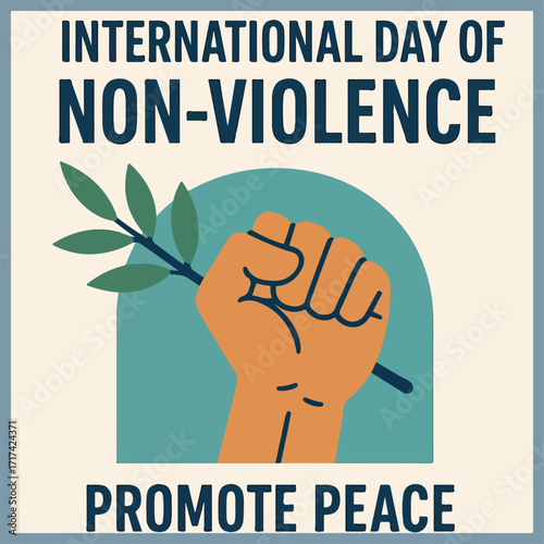 "Celebrate peace and harmony: International Day of Non-Violence flyer inspiring unity, compassion, and global awareness."