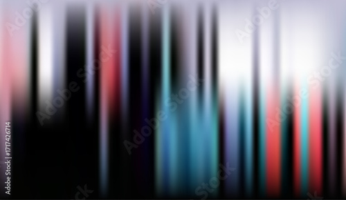Abstract blurred vertical stripes background; cool, dark color palette with subtle noise and motion blur effect; ideal for website banners, digital art, and modern design projects.