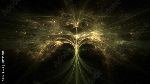 A classic tree of life diagram is unraveled and rewoven into a new, complex network of glowing light.